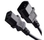 NILOX TECH - Prolunga alimentazione con connettore IEC C13 10A a connettore presa 10A 2P T, maschio a femmina, lunghezza cavo 2 metri