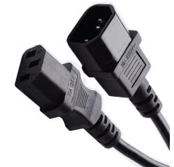 NILOX TECH - Prolunga alimentazione con connettore IEC C13 10A a connettore presa 10A 2P T, maschio a femmina, lunghezza cavo 2 metri