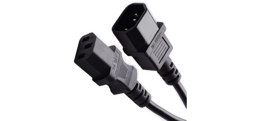 NILOX TECH - Prolunga alimentazione con connettore IEC C13 10A a connettore presa 10A 2P T, maschio a femmina, lunghezza cavo 2 metri