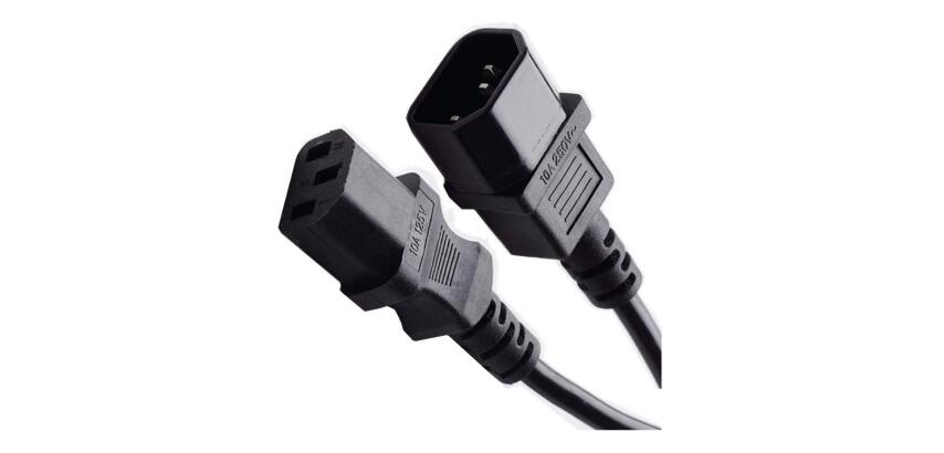 NILOX TECH - Prolunga alimentazione con connettore IEC C13 10A a connettore presa 10A 2P T, maschio a femmina, lunghezza cavo 3 metri