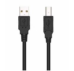 NILOX TECH - Cavo con connettore USB-A 2.0 a connettore USB-B 2.0, maschio a maschio, lunghezza cavo 3 mt