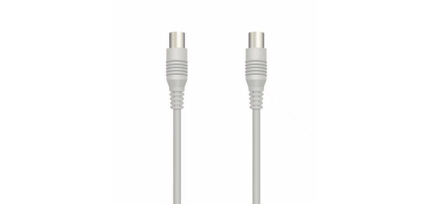 NILOX TECH - Cavo di congiunzione Video Antenna con connettore 9.5 mm a connettore 9.5 mm, maschio a femmina, lunghezza cavo 2 mt, adattatore Maschio–Maschio incluso confezione
