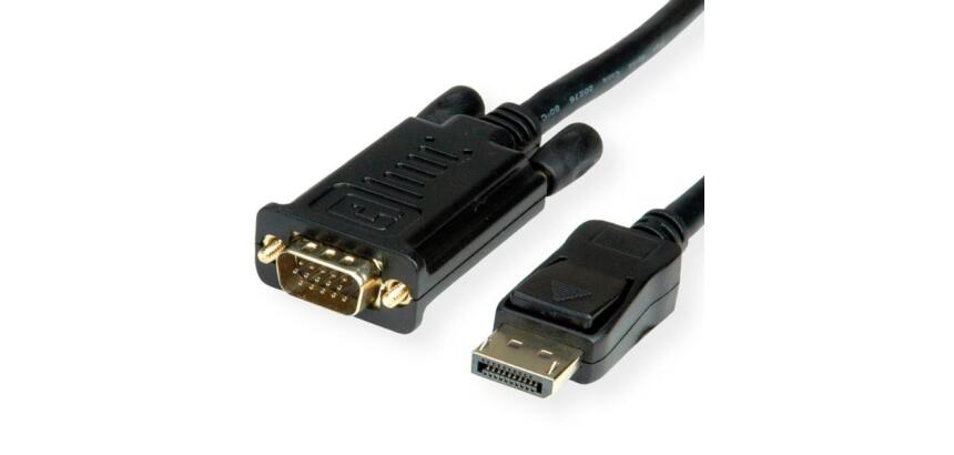 NILOX TECH - Cavo con connettore display port 20 Pin maschio a connettore VGA maschio, lunghezza cavo 2 mt, risoluzione fino a 1920x1080 a 60Hz