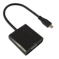 Nilox NX080200129 video cable adapter 0.15 m Micro-HDMI VGA (D-Sub) Black