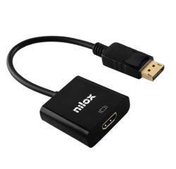 NILOX TECH - Adattatore DisplayPort a HDMI Passivo; Converte un segnale DisplayPort in un segnale HDMI con installazione plug & play