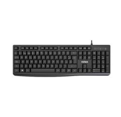 NILOX TECH - Tastiera con connessione USB-A, lunghezza cavo 1.5 mt, 105 tasti, 12 multimediali, layout italiano, tasti con trattamento laser anti usura