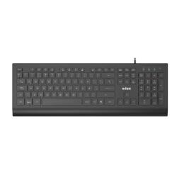 NILOX TECH - Tastiera con connessione USB-A, lunghezza cavo 1.5 mt, 105 tasti, 12 multimediali, layout italiano, tasti con trattamento laser anti usura
