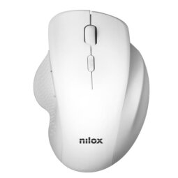 Mouse ergonomico wireless 3200 DPI, 2.4G, Bianco - Nilox