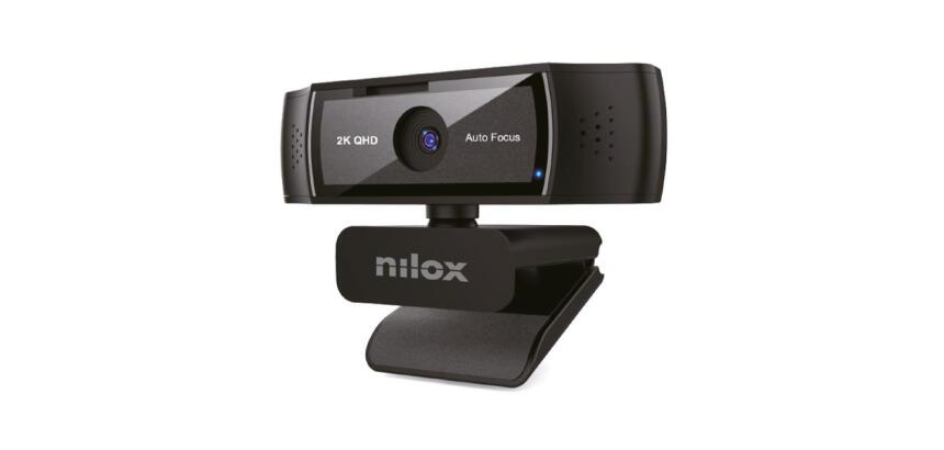 NILOX TECH - Webcam con risoluzione 1080p, supporta formati video Full HD 30 fps e 2K, autofocus, microfono, lunghezza cavo 1.5 mt, interfaccia USB, filtro Privacy