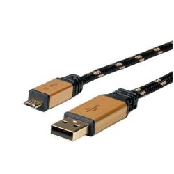 Cavo USB 2.0 GOLD A-MICRO B MT. 1 8