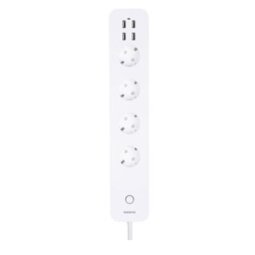 Smart Wi-Fi power strip - 4 AC   4 USB   energy meter   surge protection   3680 W - 16 A   IEC type F (DE/NL/ES etc.)