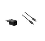 NILOX TECH - Caricatore GaN 65W 2x USB-C, cavo USB-C da 2 metri incluso