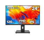 NILOX TECH - Monitor Regolabile 24" 120Hz/IPS/Multimedia/Full HD/HDMI/DP/VGA/ENERGY STAR