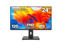NILOX TECH - Monitor Regolabile 24" 120Hz/IPS/Multimedia/Full HD/HDMI/DP/VGA/ENERGY STAR