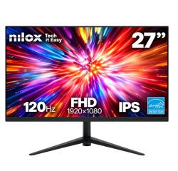 NILOX TECH - Monitor 27" 120Hz/IPS/Multimedia/Full HD/HDMI/VGA/ENERGY STAR