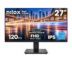 NILOX TECH - Monitor Regolabile 27" 120Hz/IPS/Docking USB-C 65W/Multimedia/Full HD/HDMI/DP/ENERGY STAR
