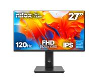 NILOX TECH - Monitor Regolabile 27" 120Hz/IPS/Multimedia/Full HD/HDMI/DP/VGA/ENERGY STAR