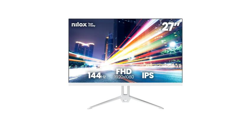 NILOX TECH - Monitor 27" 144Hz/Full HD/HDMI/VGA - Bianco