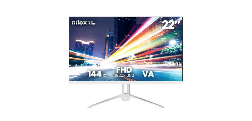 NXM22FHD14411W: NILOX TECH - Monitor 22" 144Hz/Full HD/HDMI/VGA - Bianco