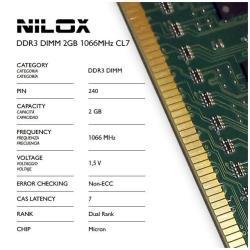 DDR3 DIMM 2GB 1066MHZ CAS LATENCY 7