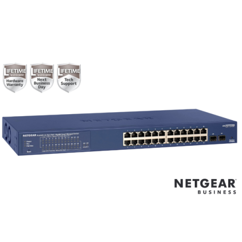 GIGABIT ETHERNET SMART POE+ 24 PORTE POE+ IN RAME E 2                 PORTE SFP DEDICATE PER GLI UPLINK