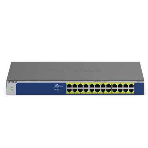 GS524PP   IL NUOVO SWITCH POE + AD ALTA POTENZA GIGABIT ETHERNET A 24 PORTE NETGEAR OFFRE UN BUDGET DI POTENZA DI 300 W