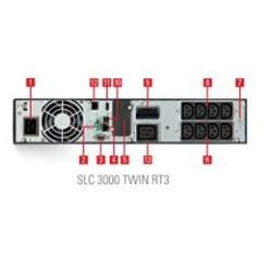 SLC-2000-TWIN RT3 Sistema de Alimentación Ininterrumpida (SAI/UPS) de 2000 VA IoT On-line doble conversión torre/rack con FP=1 VFI-SS-31