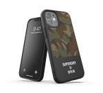 SUPERDRY - Cover in TPU+Policarbonato flessibile anti-urto con intarsiatura in tela colore mimetico verde compatibile con Apple iPhone 12 Mini