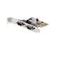 Scheda seriale PCI Express a due porte - Scheda di interfaccia seriale da PCIe a 2x RS232 (DB9)- Scheda PCIe con staffe standard o a basso profilo - 16C1050 UART - Ritenzione COM -