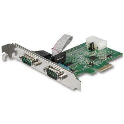 StarTech.com Scheda adattatore seriale PCI Express RS232 a 2 porte - Scheda controller host seriale PCIe RS232 - PCIe a seriale DB9 - 16950 UART - Scheda di espansione a basso profilo - Windows e Linux