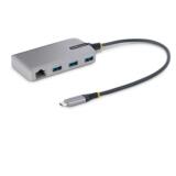 Startech.com 3-port usb-c hub with ethernet, 3x usb-a ports, gigabit ethernet, usb 3.0 5gbps, bus-powered, usb type-c hub w/gbe and 1ft/30cm