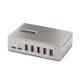 Hub USB-C 3.0 a 10 Porte - 8x USB-A + 2x USB-C - Autoalimentato con Alimentatore da 65W - Hub USB 3.1 10Gbps - Multipresa USB Type-C per Desktop/Laptop con Cavo di Bloccaggio Certi