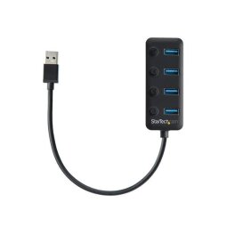 StarTech.com 4 Port USB 3.0 Hub, USB-A to 4x USB 3.0 Type-A with Individual On/Off Port Switches, SuperSpeed 5Gbps USB 3.1/USB 3.2 Gen 1, US