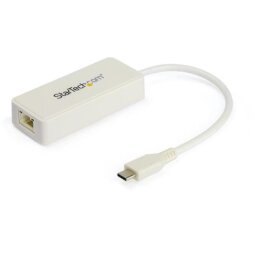 Adattatore USB-C Ethernet con porta USB 3.0 aggiuntiva - Colore bianco (US1GC301AUW)