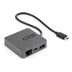 StarTech.com USB-C Multiport Adapter - USB 3.1 Gen 2 Type-C Mini Dock - USB-C to 4K HDMI or 1080p VGA Video - 10Gbps USB-A USB-C, GbE - Port