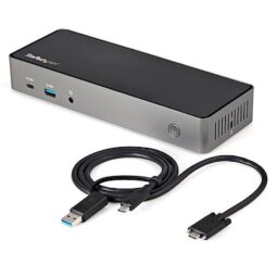 StarTech.com USB-C & USB-A Dock - Hybrid Universal Triple Monitor Laptop Docking Station DisplayPort & HDMI 4K 60Hz - 85W Power Delivery, 6x