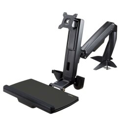 Startech.com sit stand monitor arm - desk mount adjustable sit-stand workstation arm for single 34" vesa mount display - ergonomic articulat