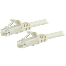 StarTech.com 1.5m CAT6 Ethernet Cable - White CAT 6 Gigabit Ethernet Wire -650MHz 100W PoE RJ45 UTP Network/Patch Cord Snagless w/Strain Rel