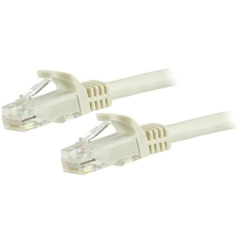 Cavo Ethernet CAT 6 UTP  da 15 m - Cavo di rete Gigabit antigrovigio 24 AWG - Bianco (N6PATC150CMWH)