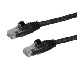 StarTech.com 1.5m CAT6 Ethernet Cable - Black CAT 6 Gigabit Ethernet Wire -650MHz 100W PoE RJ45 UTP Network/Patch Cord Snagless w/Strain Rel