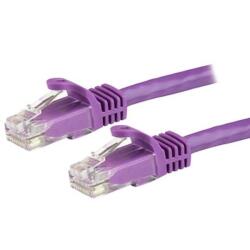 Startech.com 1.5m cat6 ethernet cable - purple cat 6 gigabit ethernet wire -650mhz 100w poe rj45 utp network/patch cord snagless w/strain re