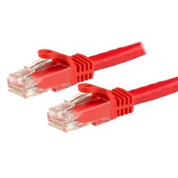 StarTech.com 1.5m CAT6 Ethernet Cable - Red CAT 6 Gigabit Ethernet Wire -650MHz 100W PoE RJ45 UTP Network/Patch Cord Snagless w/Strain Relie