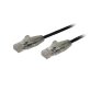 Cavo di Rete Ethernet Snagless CAT6 da 2m - Cavo Patch antigroviglio slim RJ45 - Nero N6PAT200CMBKS