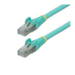 StarTech.com 1.5m CAT6a Ethernet Cable - Aqua - Low Smoke Zero Halogen (LSZH) - 10GbE 500MHz 100W PoE++ Snagless RJ-45 w/Strain Reliefs S/FT