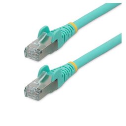 StarTech.com 7m CAT6a Ethernet Cable - Aqua - Low Smoke Zero Halogen (LSZH) - 10GbE 500MHz 100W PoE++ Snagless RJ-45 w/Strain Reliefs S/FTP 