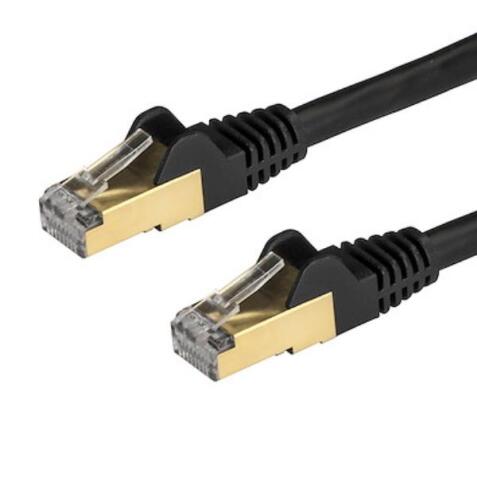 Cavo di rete Ethernet RJ45 CAT6a schermato da 1.5 m - Cavo Network in rame - Nero (6ASPAT150CMBK)