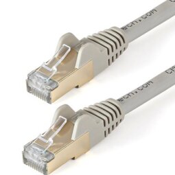 StarTech.com 1.5 m CAT6a Patch Cable - Shielded (STP) - 100% Copper Wire - Snagless Connector - Gray