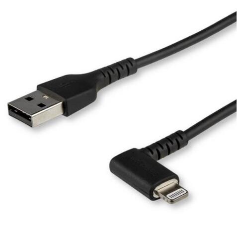 Cavo USB angolare a Lightning - Conforme Apple Mfi da 2m - Nero - Cavo Robusto USB a Lightning (RUSBLTMM2MBR)