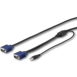 StarTech.com 10 ft. (3 m) USB KVM Cable for StarTech.com Rackmount Consoles - VGA and USB KVM Console Cable (RKCONSUV10) - video / USB cable