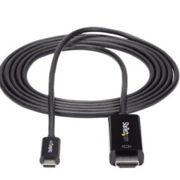 StarTech.com 6ft (2m) USB C to HDMI Cable - 4K 60Hz USB Type C to HDMI 2.0 Video Adapter Cable - Thunderbolt 3 Compatible - Laptop to HDMI M